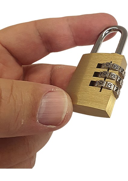 ŞİFRELİ ASMA KİLİT 3 HANELİ PİRİNÇ 20mm fiyatları