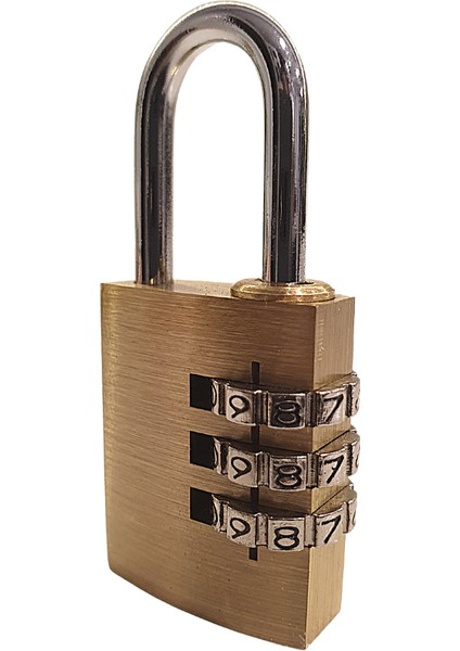 ŞİFRELİ ASMA KİLİT 3 HANELİ PİRİNÇ 20mm fırsatları