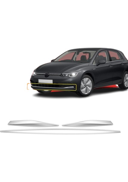 Vw Golf 8 Hb Krom Ön Tampon Alt Çıtası 3 Prç. 2020 Üzeri