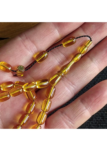 6x9 mm Bürokrat Boy Ateşi Kehribar Tesbih - Usta Işçilikli Sıkma Kehribar - Diyarbakır Model modelleri