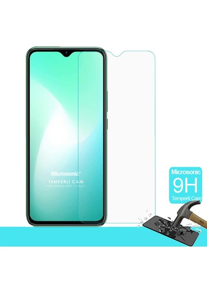 Infinix Hot 11 Play Tempered Glass Cam Ekran Koruyucu