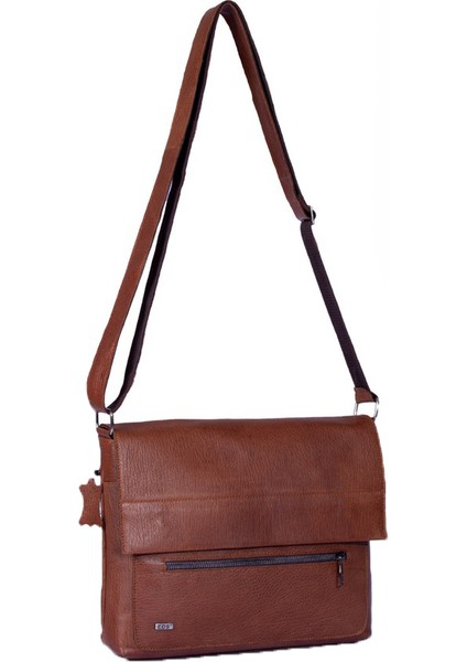 EDS197 Çapraz Askılı Gerçek Deri Kolej Postacı Çanta