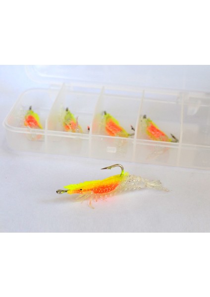 3062 Silikon Karides 5.5cm Suni Yem 5'li Kutu Renk:02