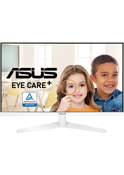 ASUS VY279HE-W 27" 75HZ 1MS (HDMI VGA) EYECARE PLUS,FLICKER-FREE,CERCEVESIZ,DUSUK MAVI ISIK RENK ARTIRMA Antibakteriyel Kaplama 1920x1080 IPS VESA BEYAZ Monitör (VY279HE-W)