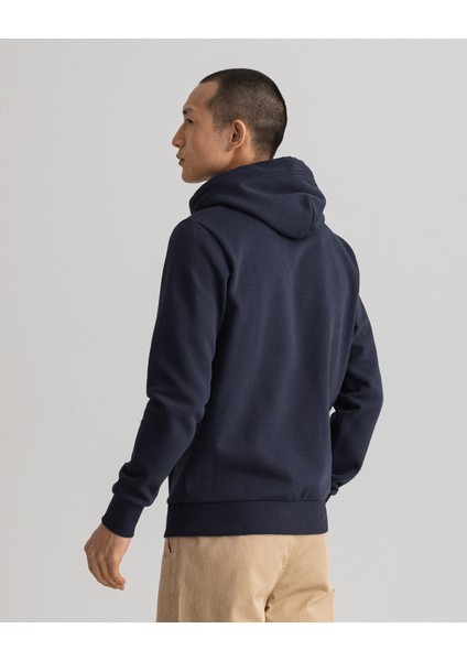 Erkek Lacivert Regular Fit Kapüşonlu Baskılı Sweatshirt 2037020.433 fiyatları