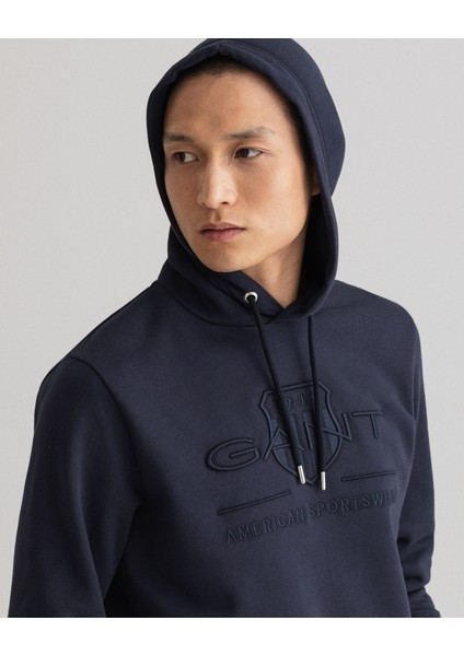 Erkek Lacivert Regular Fit Kapüşonlu Baskılı Sweatshirt 2037020.433 fırsatları