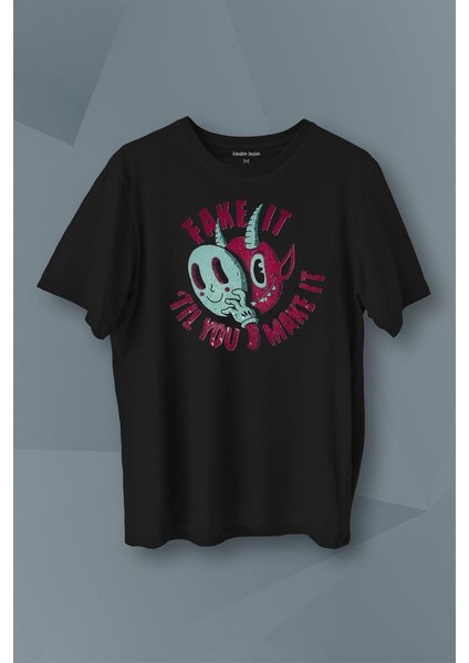 Fake It Till You Make It Mask Maske Baskılı Tişört T-Shirt
