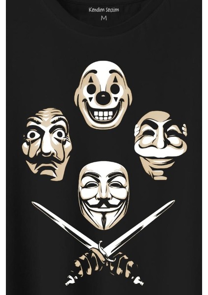 La Casa V For Mr Robot Queen Bohemian Anarchy Baskılı Tişört T-Shirt