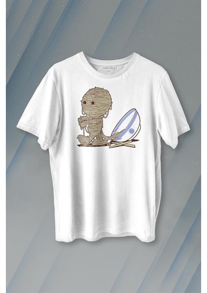 Noodle Mummy Mumya Totem Komik Baskılı Tişört T-Shirt