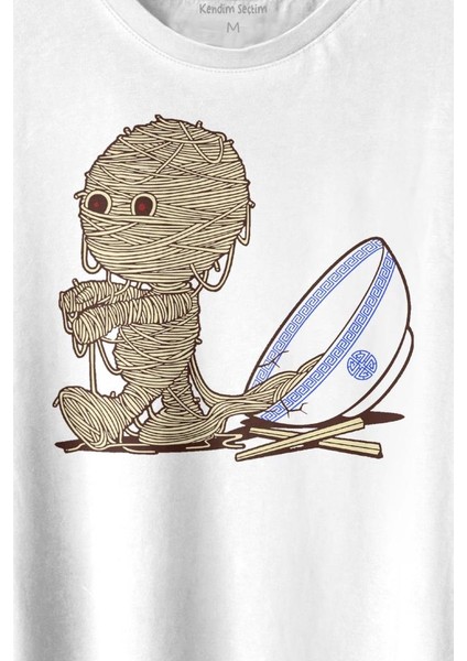 Noodle Mummy Mumya Totem Komik Baskılı Tişört T-Shirt fiyatları