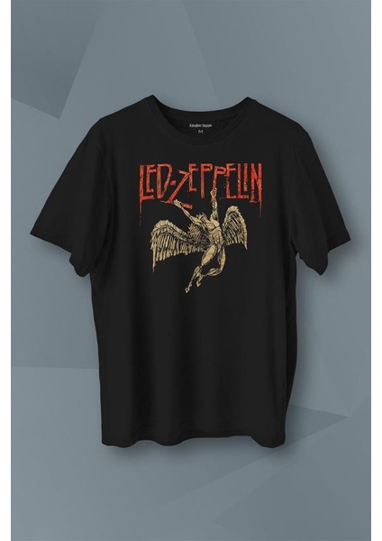 LED Zeppelin Falling Angel Rock Music Baskılı Tişört T-Shirt