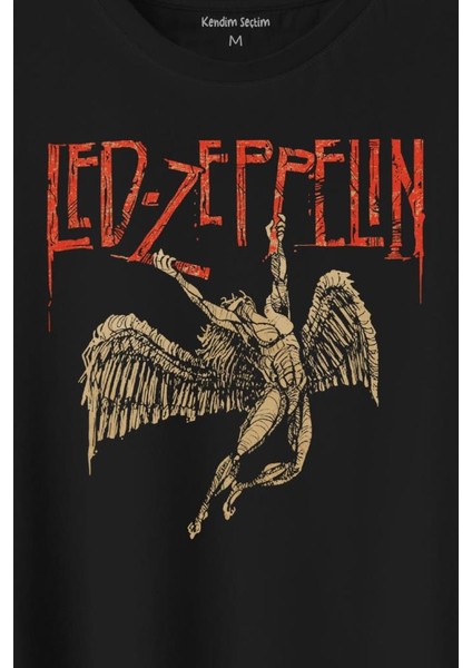 LED Zeppelin Falling Angel Rock Music Baskılı Tişört T-Shirt fiyatları