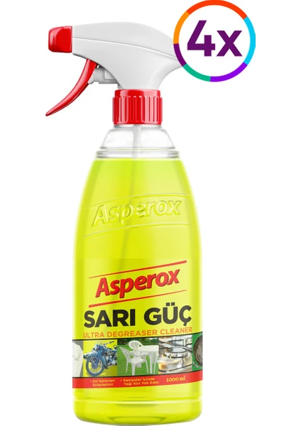 Sarı Güç Ultra Yağ Çözücü Sprey 4 x 1 lt