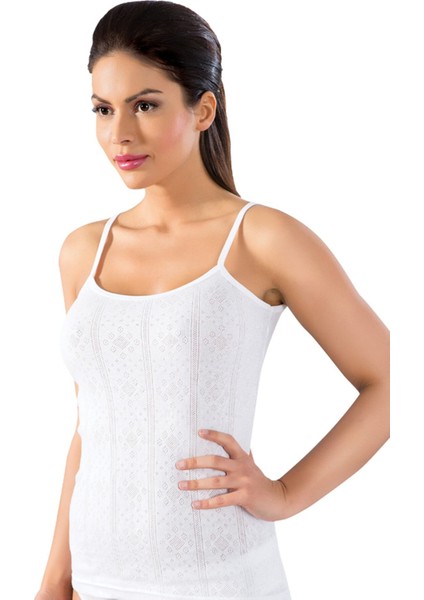 5'li Ekonomik Paket, %100 Pamuklu, Kaşkorse, Ince Askılı, Kadın Atlet 002