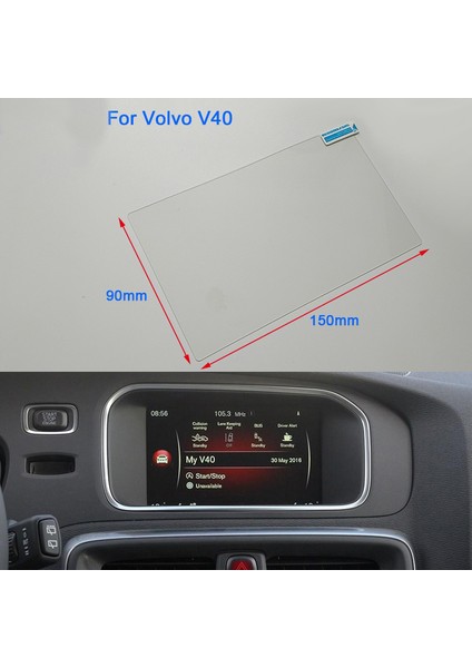 Volvo V40 7inç Navigasyon Temperli Ekran Koruyucu