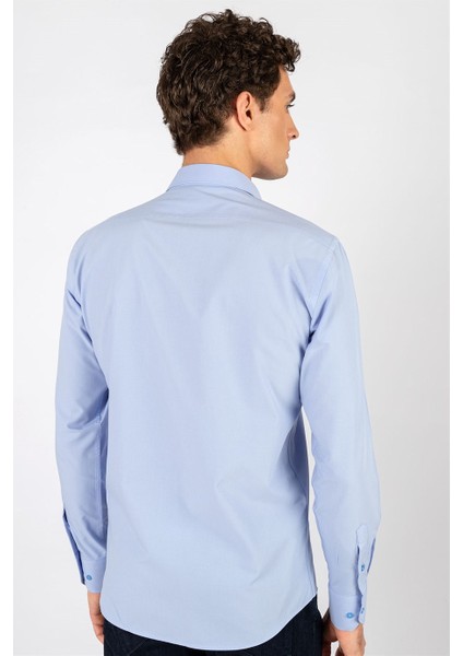 Modern Slim Fit Poplin Pamuk Efekt Erkek Gömlek fırsatları