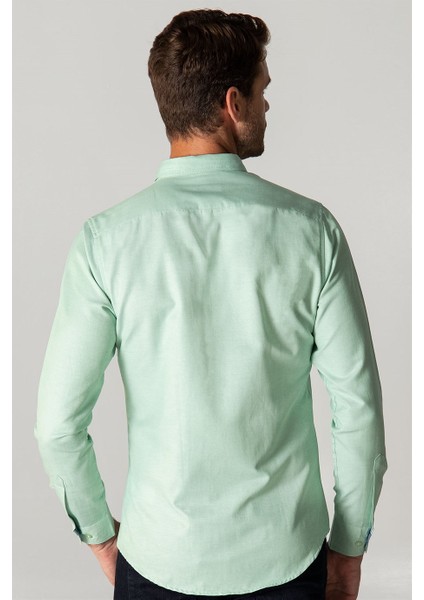 Slim Fit Dar Kesim Uzun Kol Poplin Oxford fırsatları