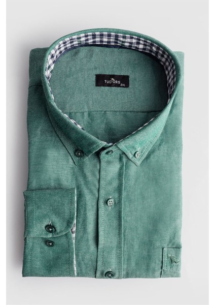 Büyük Beden Düğmeli Yaka Erkek Gömlek fiyatları