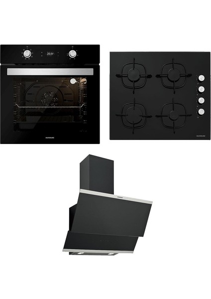 Ankastre Set; BO6504B01 Fırın, CS5335B01 Cam Ocak, Classy 60CM Davlumbaz