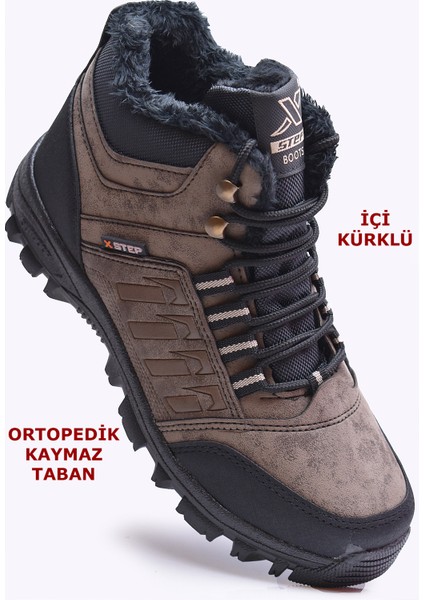 X6 Ortopedik Kaymaz Taban Kürklü Kadın Erkek Bot Outdoor Bot