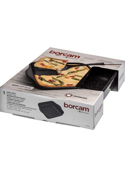 Borcam Non Stick Kare Siyah Tepsi 26X22CM