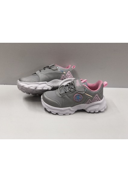 Yıldızlı Kız Çocuk Kalın Taban Kışlık Spor Sneakers Ayakkabı