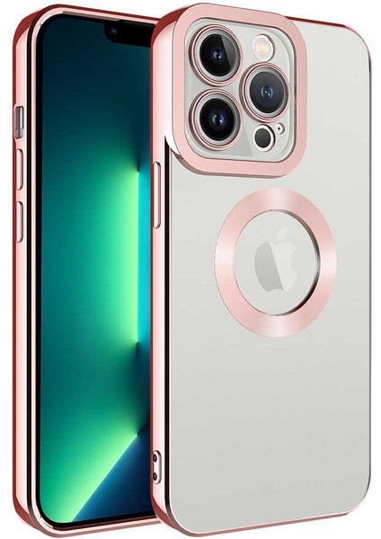 iPhone 14 Pro Uyumlu (14 Pro) Omega Serisi Kamera Korumalı Logo Gösteren Fit Kılıf