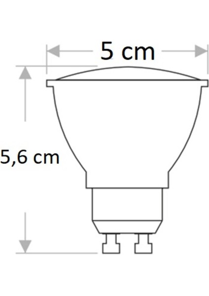 CT-4240 5W/3000K GU10 Led Çanak Ampul (Günışığı-6 Adet)