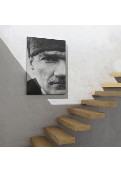Atatürk Portre Tablosu Mustafa Kemal Atatürk Dikdörtgen Dekoratif Kanvas Tablo fırsatları