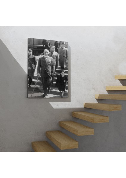 Atatürk Portre Tablosu Mustafa Kemal Atatürk Dikdörtgen Dekoratif Kanvas Tablo modelleri