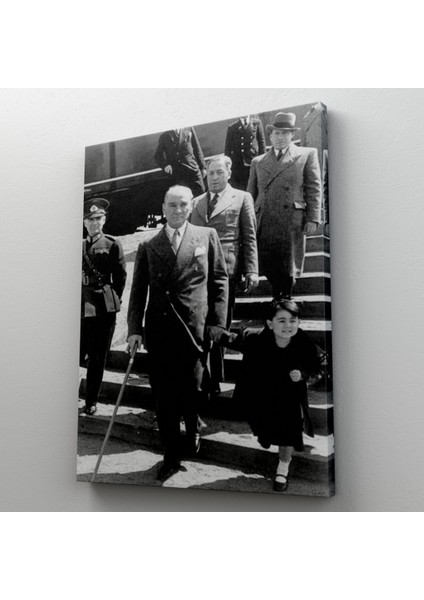 Atatürk Portre Tablosu Mustafa Kemal Atatürk Dikdörtgen Dekoratif Kanvas Tablo fırsatları