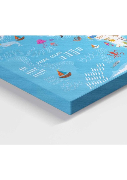 Cocuk Odası Hayvan Desenli Dekoratif Kanvas Tablo 1074 fırsatları