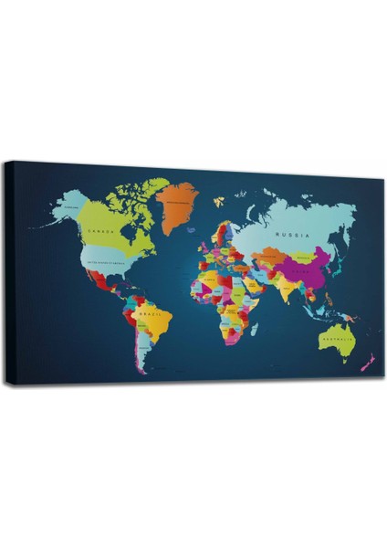 Dünya Haritası Dekoratif Kanvas Tablo 1098 fiyatları