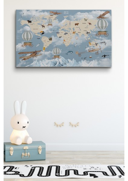 Cocuk Odası Temalı Dekoratif Kanvas Tablo 1106