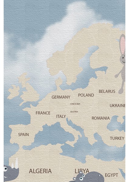 Cocuk Odası Temalı Dekoratif Kanvas Tablo 1106 fırsatları