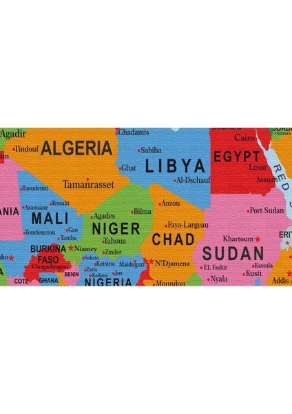 Dünya Haritası Kanvas Tablo Çok Ayrıntılı Dekoratif ve Okyanuslu 2187 modelleri