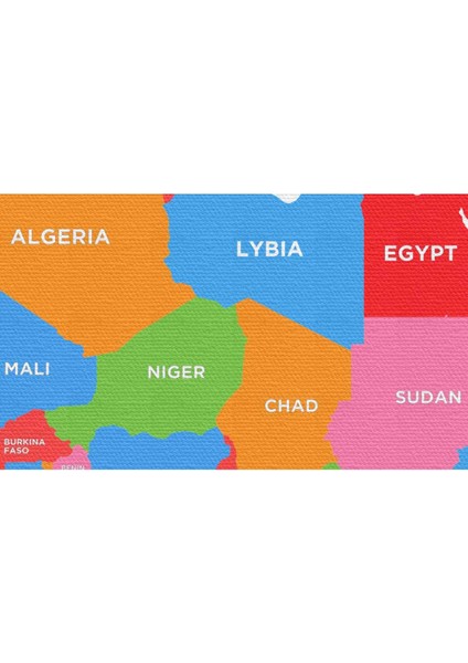 Dünya Haritası Dekoratif Kanvas Tablo 1102