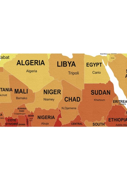 Dünya Haritası Dekoratif Kanvas Tablo Ülke ve Başkentli Öğretici ve Sembollü 2267 modelleri