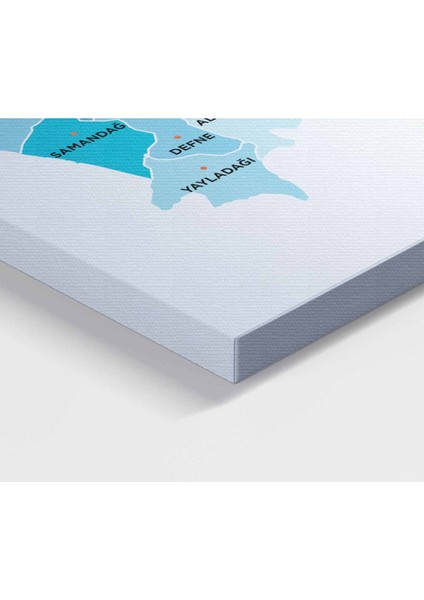 Hatay Ili ve Ilçeler Haritası Dekoratif Kanvas Tablo 1356 modelleri
