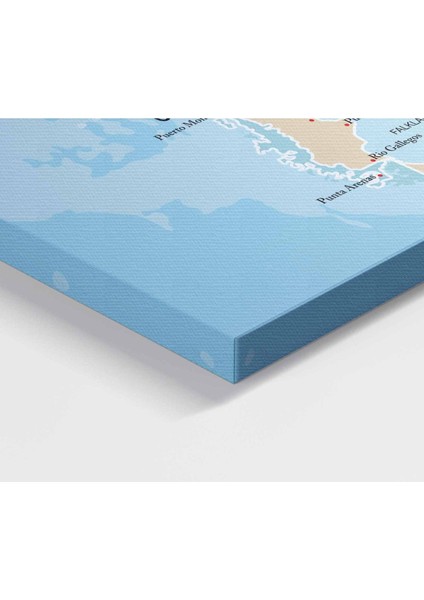 Dünya Haritası Kanvas Tablo Son Derece Detaylı Dekoratif OKYANUSLU-2013 fırsatları