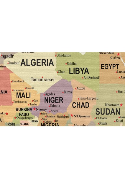 Dünya Haritası Son Derece Ayrıntılı Eğitici-Öğretici ve Sembollü Dekoratif Kanvas Tablo 3205 modelleri