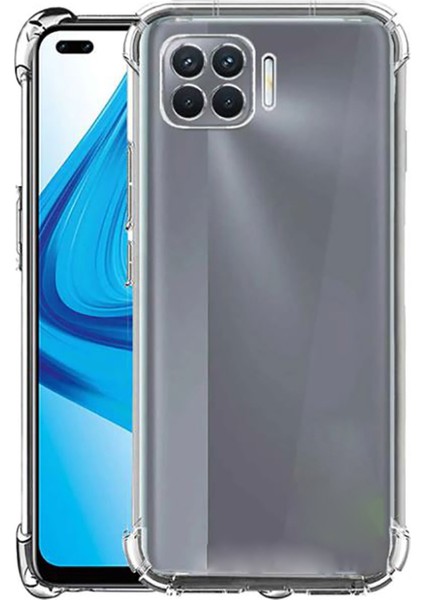 Oppo Reno 4 Lite Kapak Kamera Korumalı Antişok Airbag Köşe Korumalı Silikon Şeffaf Kılıf