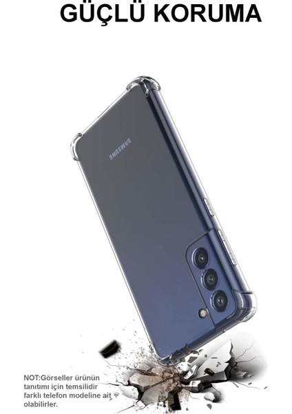 Samsung Galaxy A03S Kapak Kamera Korumalı Antişok Airbag Köşe Korumalı Silikon Şeffaf Kılıf