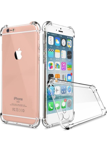 Caseart Apple iPhone 7 Kapak Kamera Korumalı Antişok Airbag Köşe Korumalı Silikon Şeffaf Kılıf