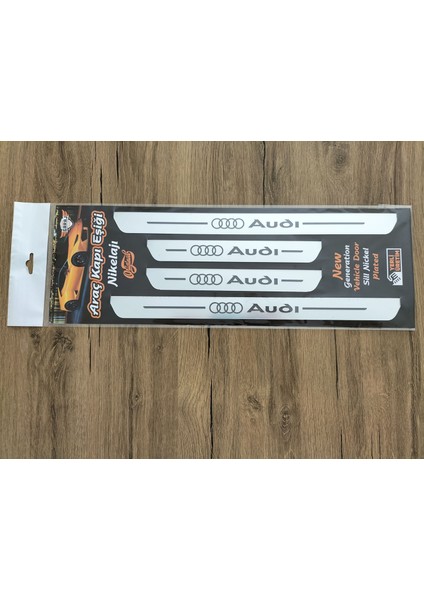 Audi A3 Sedan Özel Kapı Eşik Yazısı Krom