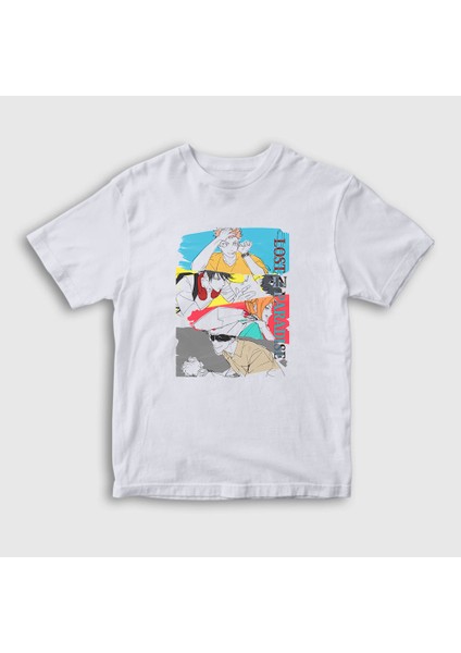 Unisex Çocuk Beyaz Lost In Paradise V2 Jujutsu Kaisen T-Shirt