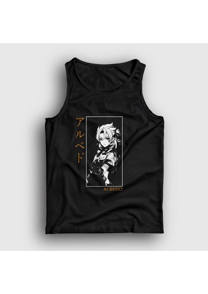 Unisex Siyah Albedo Oyun Genshin Impact Atlet