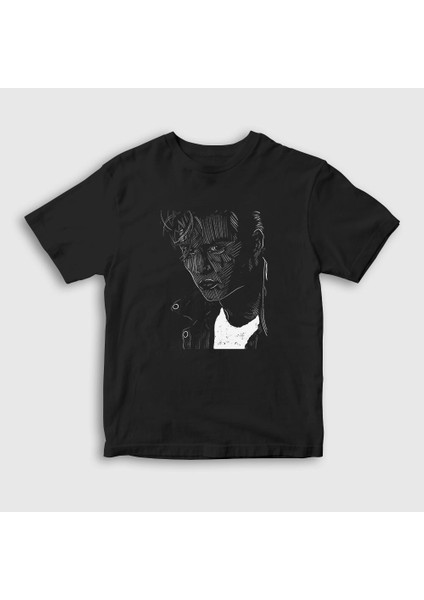 Unisex Çocuk Siyah Young Johnny Depp T-Shirt