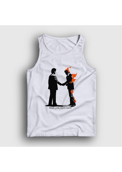 Unisex Beyaz Wish You Were Here Pink Floyd Atlet