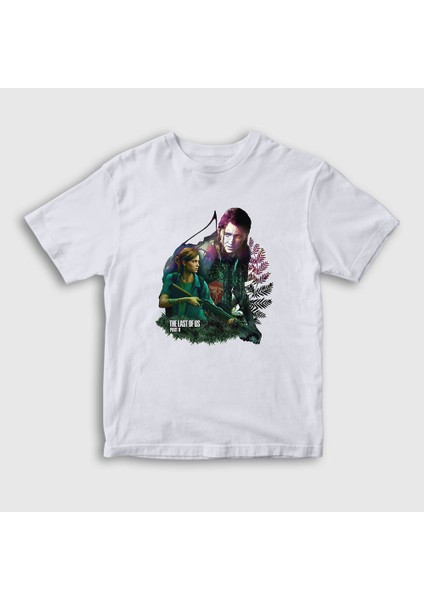 Unisex Çocuk Beyaz Ellie Oyun Last Of Us T-Shirt